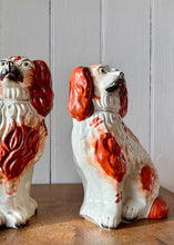 Load image into Gallery viewer, A pair of antique Staffordshire dogs - Mr and Mrs!

