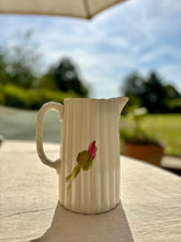 Load image into Gallery viewer, Antique fluted design hand painted floral jug
