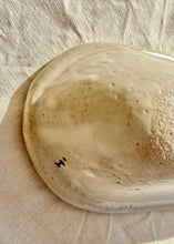 Load image into Gallery viewer, Studio pottery elongated dish with hand painted fish
