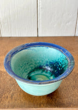 Load image into Gallery viewer, Studio pottery blue and turquoise bowl
