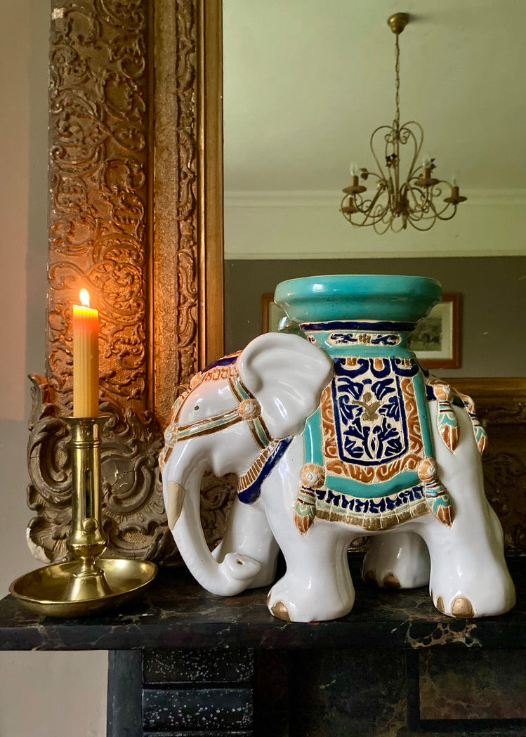 Unusual decorative ceramic elephant