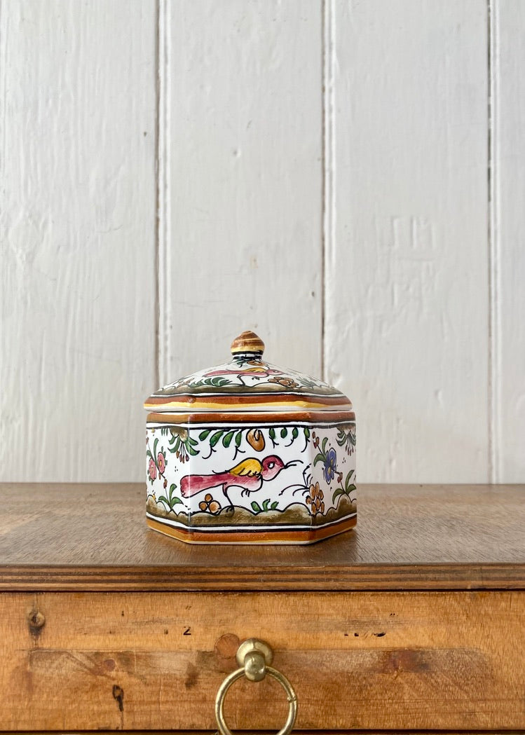 Portuguese lidded trinket pot