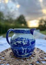 Load image into Gallery viewer, Large blue and white Ironstone jug
