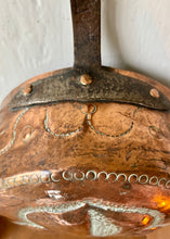 Load image into Gallery viewer, Large decorative antique French copper pan with repoussé Fleur de Lis
