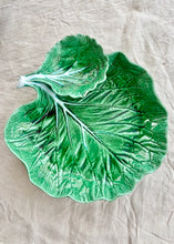 Load image into Gallery viewer, Bordallo Pinheiro cabbage ware bowl with integral mini dish
