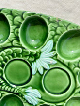 Load image into Gallery viewer, Vintage green dragon egg tray / canapés dish
