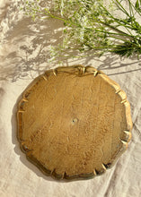 Load image into Gallery viewer, Orange and gilt papier mache Florentine circular tray
