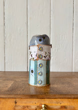 Load image into Gallery viewer, Studio pottery blue floral jug
