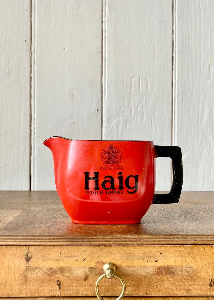 Haig Scotch Whisky red jug by Carlton Ware