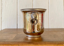 Load image into Gallery viewer, Silver metal wine cooler with lion handles
