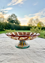 Load image into Gallery viewer, An Italian handmade and decorated footed dish or cake stand
