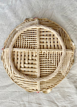Load image into Gallery viewer, Woven Italian Basket Capodimonte with floral decoration
