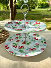 Load image into Gallery viewer, Cath Kidston 2 tier strawberry cake stand
