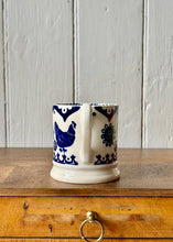 Load image into Gallery viewer, Vintage Emma Bridgewater blue and white chicken mugs
