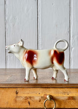 Load image into Gallery viewer, Vintage brown and white cow creamer/milk jug
