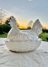 Load image into Gallery viewer, White Portmeirion china chicken egg holder or tidy
