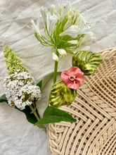 Load image into Gallery viewer, Woven Italian Basket Capodimonte with floral decoration
