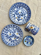Load image into Gallery viewer, Four piece set of floral hand painted plates and jug by Porches
