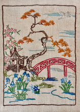 Load image into Gallery viewer, Early 20th Century sampler of oriental scene
