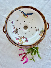 Load image into Gallery viewer, Victorian drainer dish with honeysuckle and swallows
