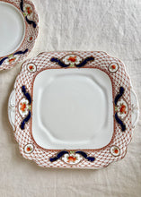 Load image into Gallery viewer, A square cake serving plate and set of 7 matching small plates

