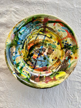 Load image into Gallery viewer, Large studio pottery splatter painted dish

