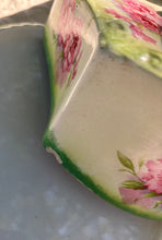 Load image into Gallery viewer, Large floral green and pink cheese cloche
