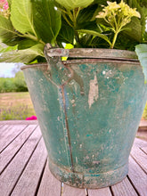 Load image into Gallery viewer, Vintage sea green vintage bucket
