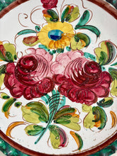 Load image into Gallery viewer, Large Italian sgraffito floral wall plate
