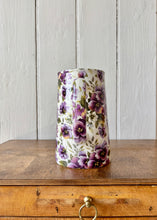 Load image into Gallery viewer, Floral jug with purple pansies
