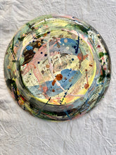 Load image into Gallery viewer, Large studio pottery splatter painted dish
