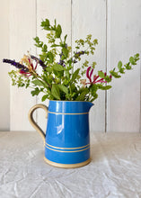 Load image into Gallery viewer, Turquoise and cream banded jug
