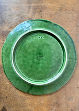 Load image into Gallery viewer, Large green cabbage ware plate
