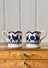 Load image into Gallery viewer, Vintage Emma Bridgewater blue and white chicken mugs
