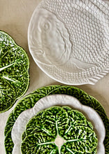 Load image into Gallery viewer, White cabbage ware plate by Bordallo Pinheiro, Portugal
