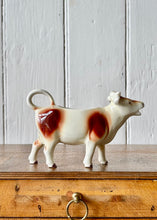 Load image into Gallery viewer, Vintage brown and white cow creamer/milk jug
