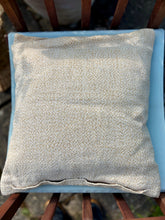 Load image into Gallery viewer, Hand embroidered French cushion with dog and Hollyhocks
