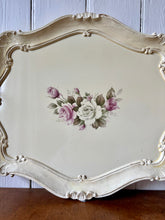 Load image into Gallery viewer, Large Italian tray with rose detailing
