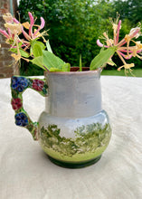 Load image into Gallery viewer, Earthernware, hand painted cottage garden jug
