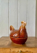 Load image into Gallery viewer, Large glossy brown chicken egg tidy by Price Kensington
