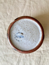 Load image into Gallery viewer, Studio pottery in brown tones, Scandi style decorated textured pot
