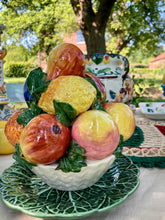 Load image into Gallery viewer, Majolica fruit basket piled high
