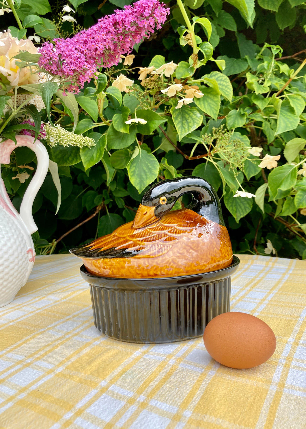 Rare goose egg tidy or holder