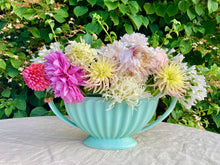 Load image into Gallery viewer, Large elegant pastel aqua blue Dartmouth Pottery mantle vase
