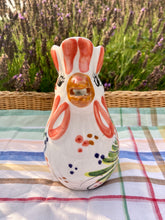 Load image into Gallery viewer, Mediterranean hand painted chicken jug
