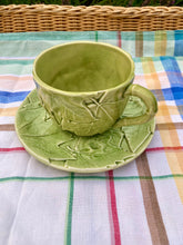 Load image into Gallery viewer, Bordallo Pinheiro vine leaf cup and saucer
