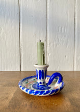 Load image into Gallery viewer, Hand painted china candlestick
