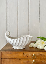 Load image into Gallery viewer, White scrolled shell mantle vase by Prices Bros.
