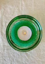 Load image into Gallery viewer, Green bubble glass dish
