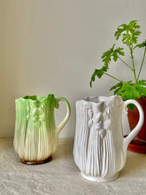 Load image into Gallery viewer, Elegant majolica white celery jug by Sylvac
